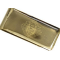 Goldtone Brass Money Clip